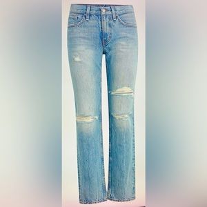 HUDSON JEANS Jocelyn Low-Rise Straight Leg Distressed Jeans NWT 30 SOLD OUT!